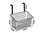 Krepšelis metalinis durelėse kabantis organizatorius virtuvės pakabinama lentyna, Juoda, Szín, Fekete