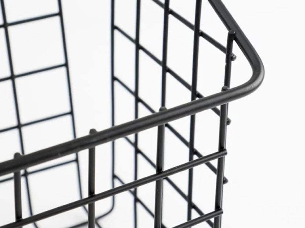 Krepšelis metalinis durelėse kabantis organizatorius virtuvės pakabinama lentyna, Juoda, Szín, Fekete