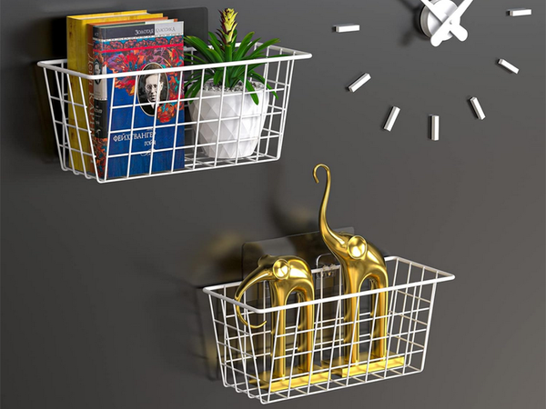Pakabinamas krepšys metalinis organizatorius pakabinama lentyna balta stipri, Baltas, Szín, Fehér