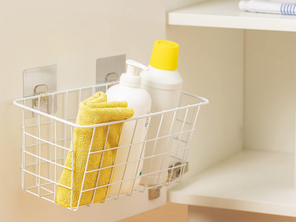 Pakabinamas krepšys metalinis organizatorius pakabinama lentyna balta stipri, Baltas, Szín, Fehér