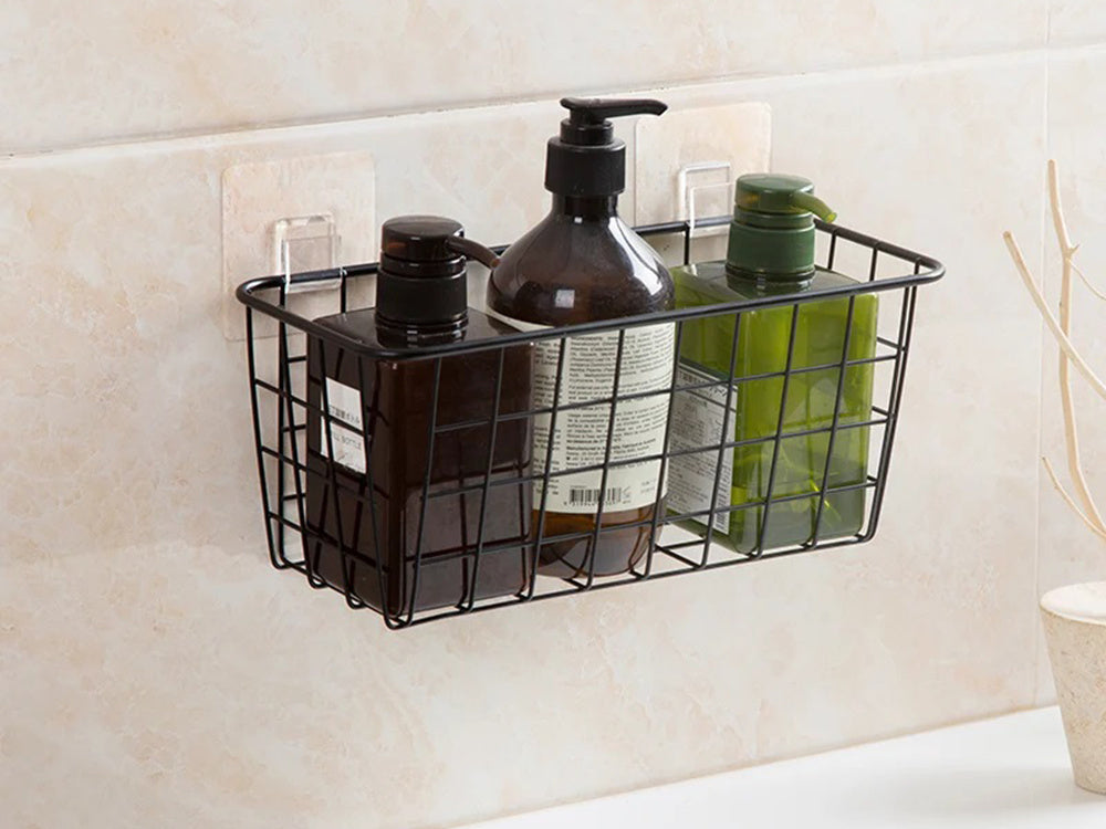 Kabantis krepšys metalinis organizatorius kabanti virtuvės lentyna juoda, Juoda, Szín, Fekete