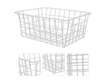 Palėpės metalinis vielos krepšelis palėpės metalinis organizatorius virtuvėje vaisiams baltas didelis, Baltas, Szín, Fehér