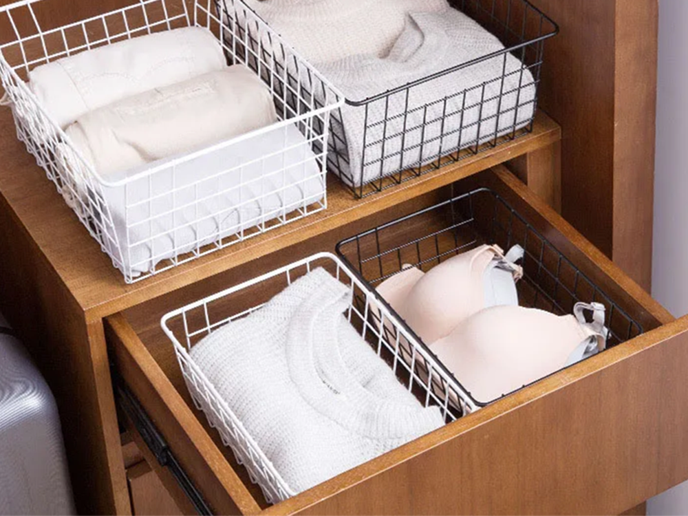 Palėpės metalinis vielos krepšelis palėpės metalinis organizatorius virtuvėje vaisiams baltas didelis, Baltas, Szín, Fehér