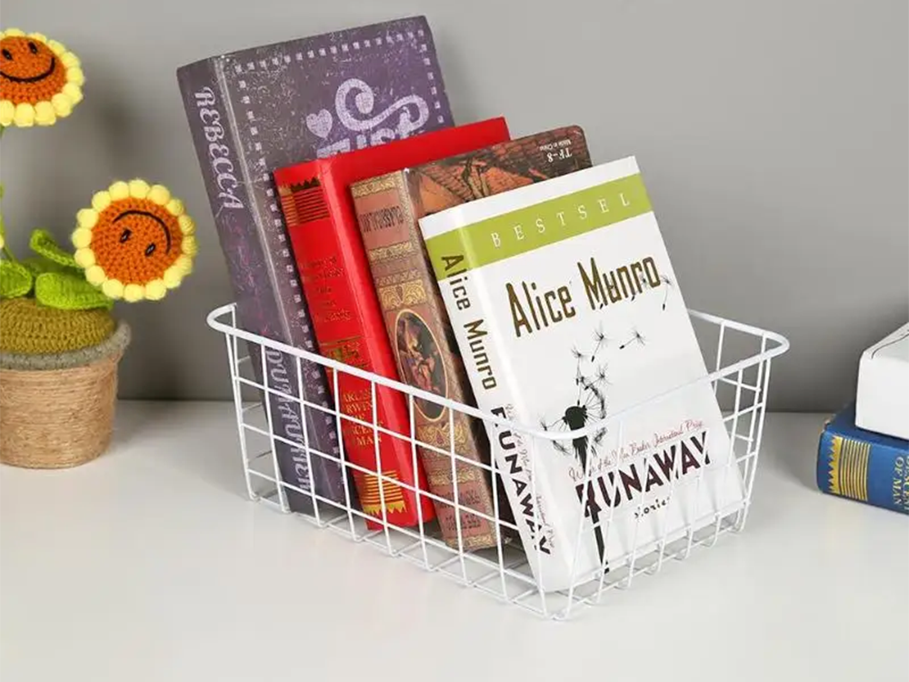 Palėpės metalinis vielos krepšelis palėpės metalinis organizatorius virtuvėje vaisiams baltas didelis, Baltas, Szín, Fehér