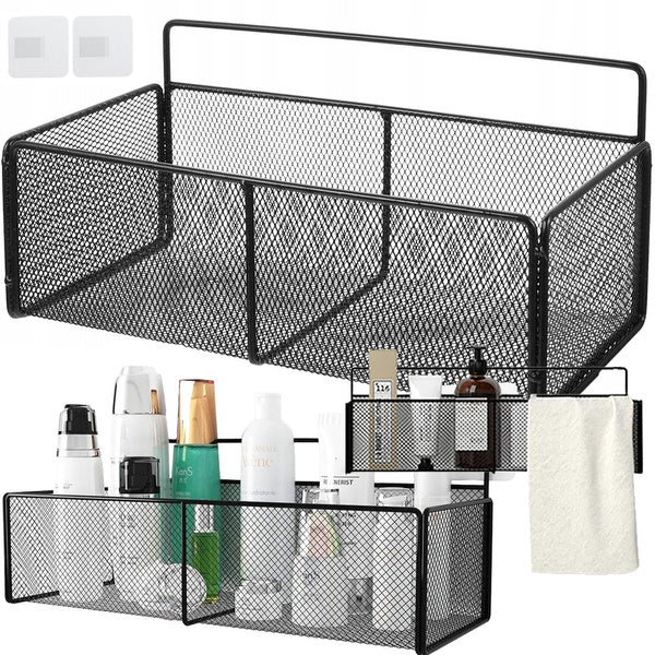 Pakabinamas krepšys metalinis organizatorius pakabinama lentyna virtuvė juoda, Juoda, Szín, Fekete
