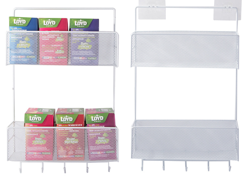 Metalinis organizatorius pakabinama lentyna virtuvės lentyna vonios kambario pakaba, Baltas, Szín, Fehér