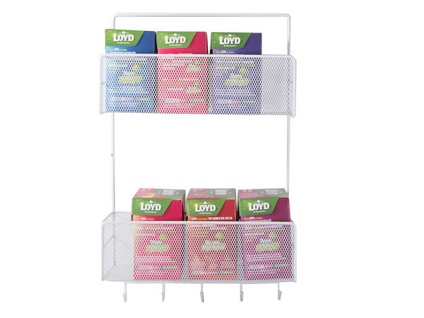 Metalinis organizatorius pakabinama lentyna virtuvės lentyna vonios kambario pakaba, Baltas, Szín, Fehér