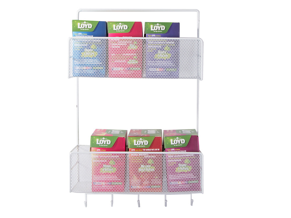 Metalinis organizatorius pakabinama lentyna virtuvės lentyna vonios kambario pakaba, Baltas, Szín, Fehér