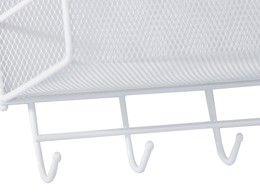 Metalinis organizatorius pakabinama lentyna virtuvės lentyna vonios kambario pakaba, Baltas, Szín, Fehér