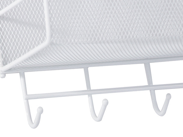 Metalinis organizatorius pakabinama lentyna virtuvės lentyna vonios kambario pakaba, Baltas, Szín, Fehér