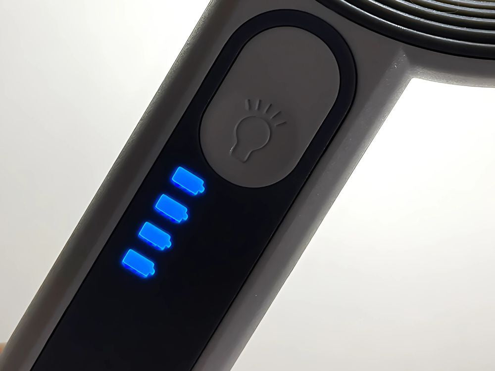 Šviečiantis skaitymo stiklas 6-12x didinamasis stiklas su led apšvietimu