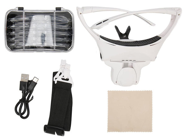 Priekinis didinamasis stiklas su 4 led lemputėmis 3,5 tikslumo priekinis žibintas profesionalus