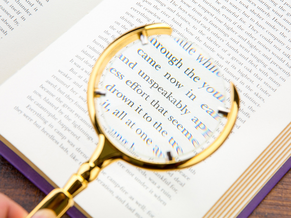 Skaitymo didinamasis stiklas rankinis didinamasis stiklas auksinis didinimas 6x