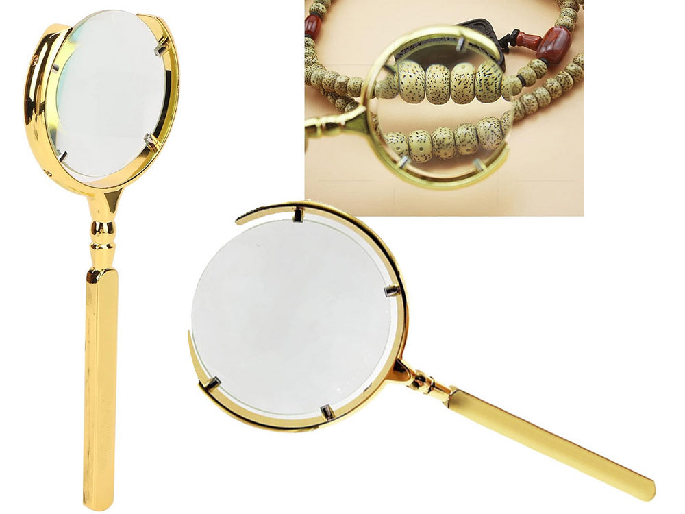 Skaitymo didinamasis stiklas rankinis didinamasis stiklas auksinis didinimas 6x