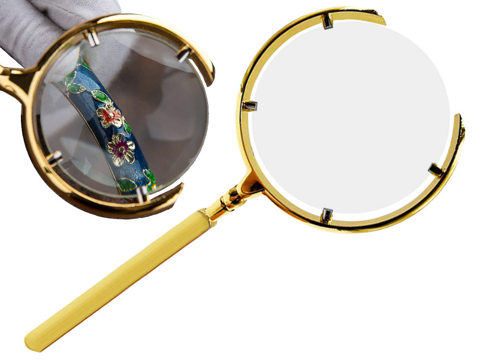 Skaitymo didinamasis stiklas rankinis didinamasis stiklas auksinis didinimas 6x