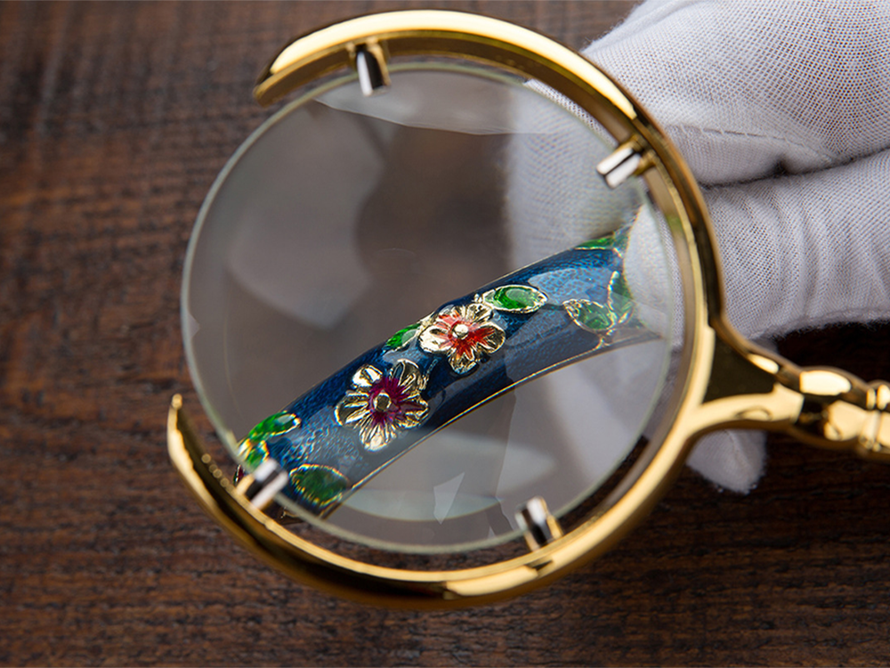 Skaitymo didinamasis stiklas rankinis didinamasis stiklas auksinis didinimas 6x