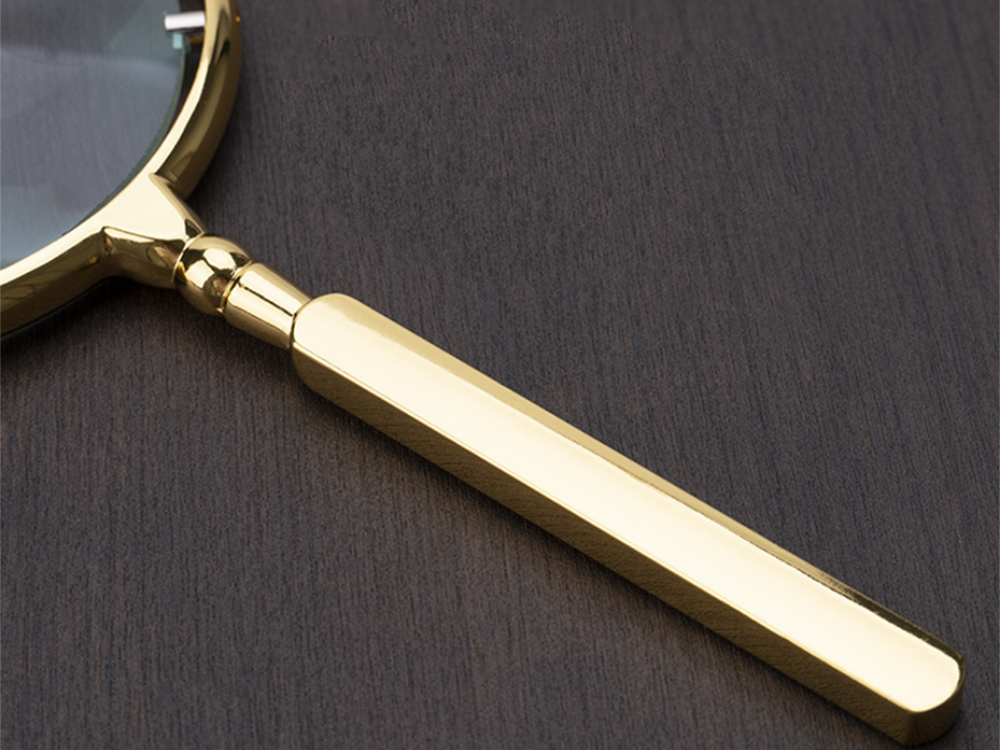 Skaitymo didinamasis stiklas rankinis didinamasis stiklas auksinis didinimas 6x