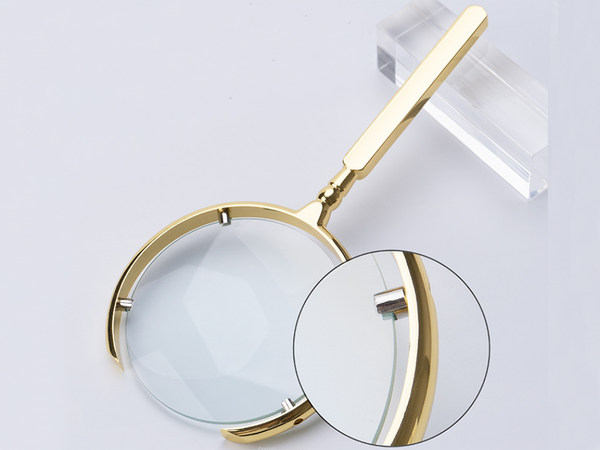 Skaitymo didinamasis stiklas rankinis didinamasis stiklas auksinis didinimas 6x