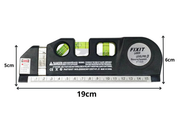 Tikslus lazerinis gulsčiukas su 2,5 m matavimo juosta lazerinis 3 led režimai usb