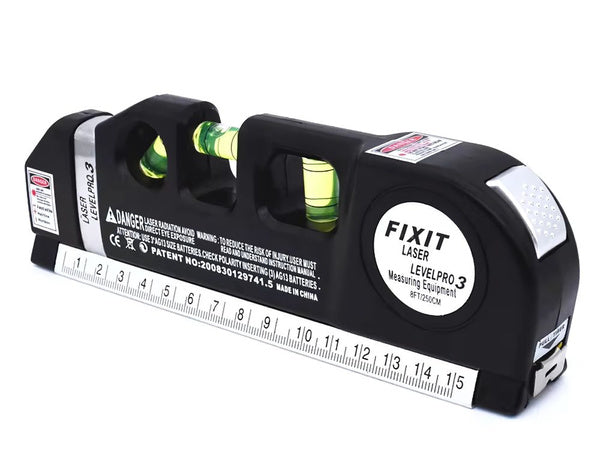 Tikslus lazerinis gulsčiukas su 2,5 m matavimo juosta lazerinis 3 led režimai usb