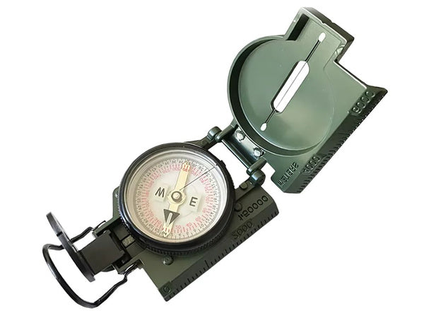 Profesionalus taktinis karinis kompasas, metalinė užrakinama liniuotė
