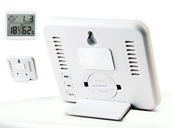 Termometras higrometras laikrodis elektroninis kalendorius vidinis belaidis