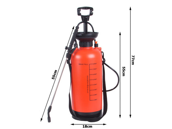 Slėginis purkštuvas sodo rankinis purkštuvas ilgas lancetas 8l diržas