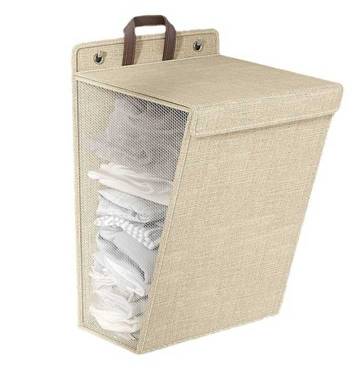 SMĖLIO SPALVOS SKALBINIŲ KREPŠYS (60)