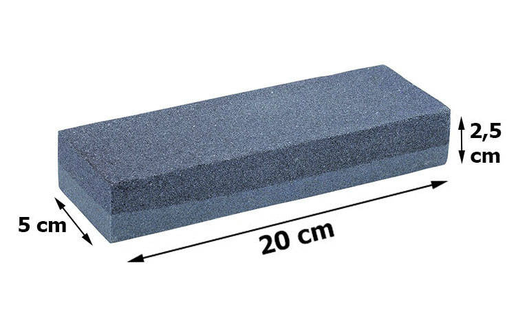 Dvipusis akmuo, galandantis pjautuvo ašmenis