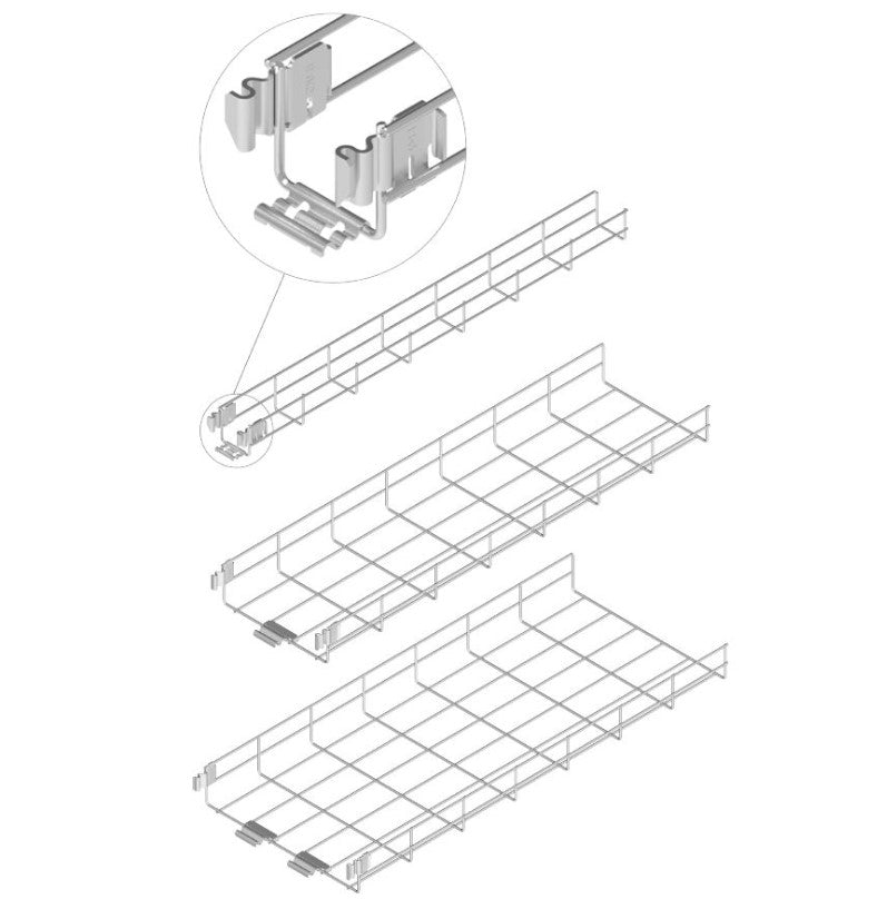 Vielinis kanalas su KLIK sistema BAKS KDSZ100H60/3