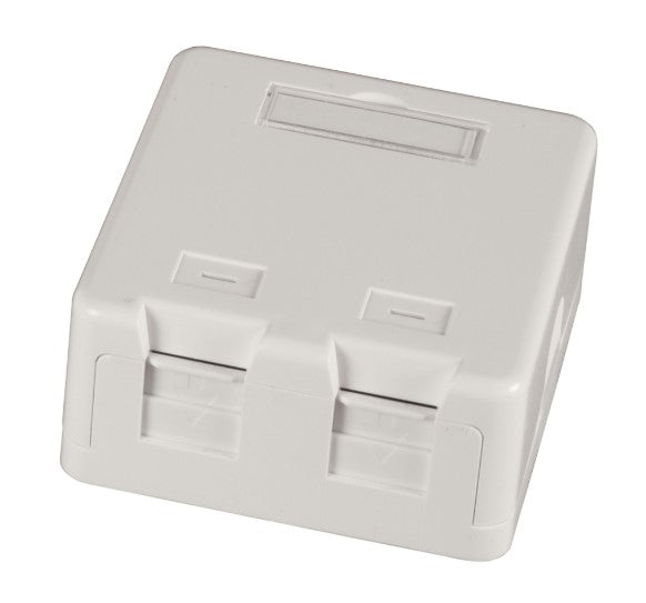 Virštinkinė dvivietė montavimo dėžutė EFB ET-25168 (2 x RJ45, balta)