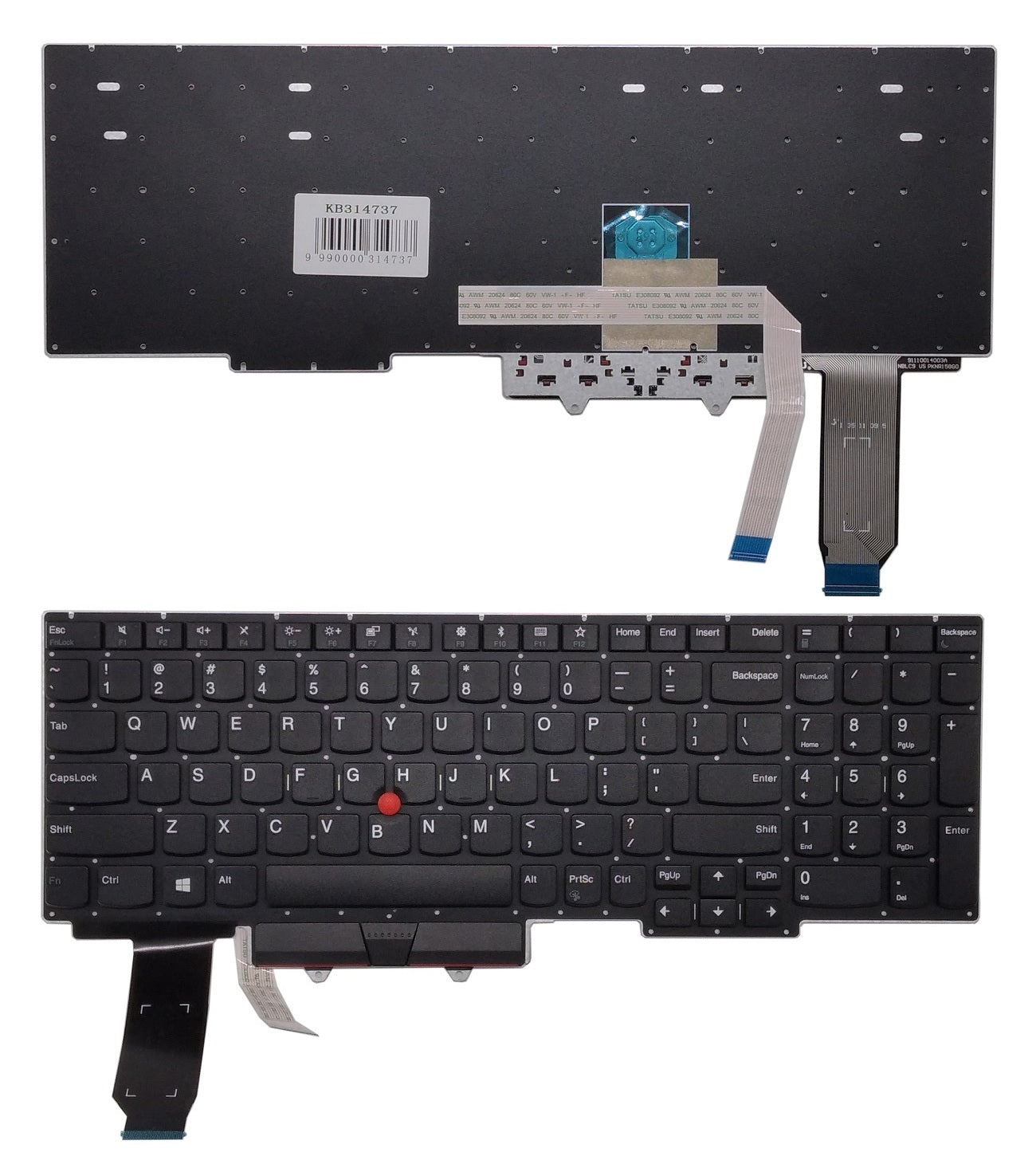 Klaviatūra LENOVO Thinkpad E15 Gen 2, su trackpoint, US