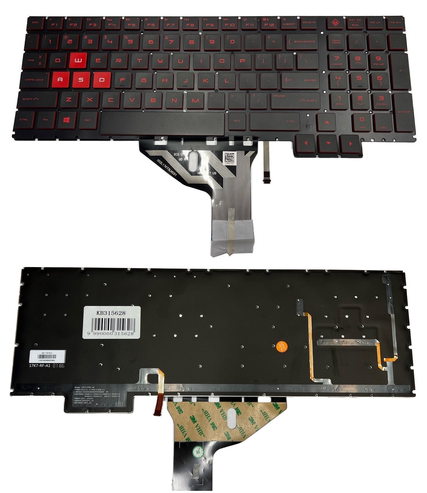 Klaviatūra HP Omen 15-ce016na, su pašvietimu