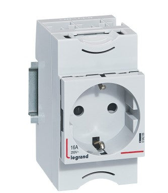 Kištukinis lizdas ant DIN bėgelio su įžeminimu Legrand 004285 (16A, 230V)