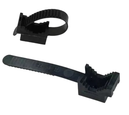 Prisukamas laikiklis kabeliui su dirželiu Pawbol H.7207C UP-30 (juodas, 30mm, 100vnt)