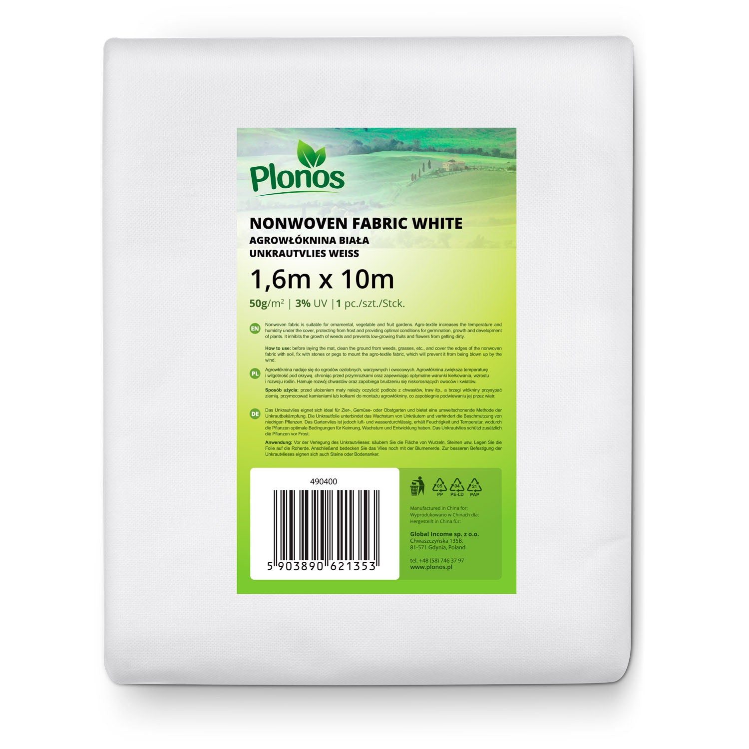 1000 cm x 160 cm apvalkalas iš agrofilino