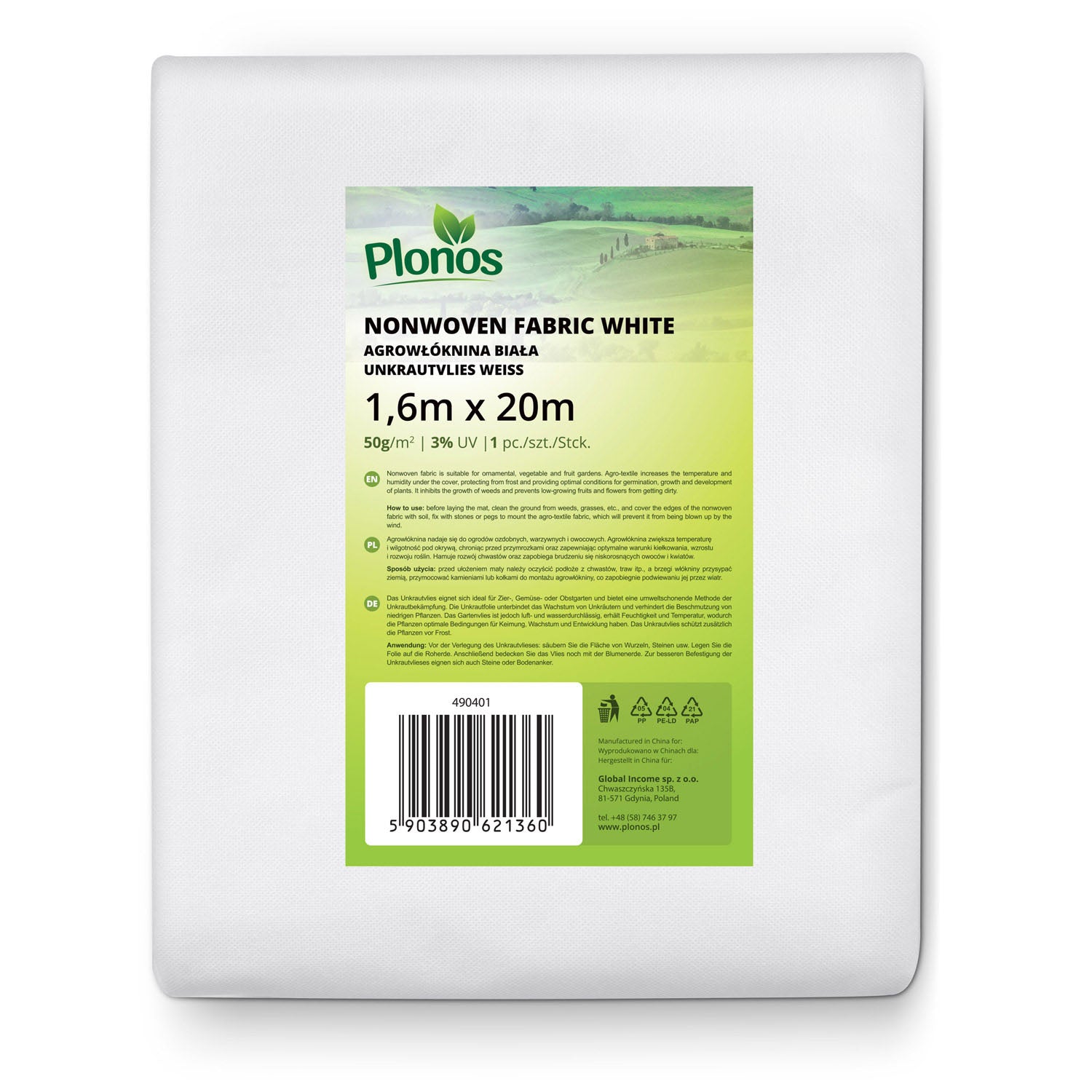 2000 cm x 160 cm apvalkalas iš agrofilino