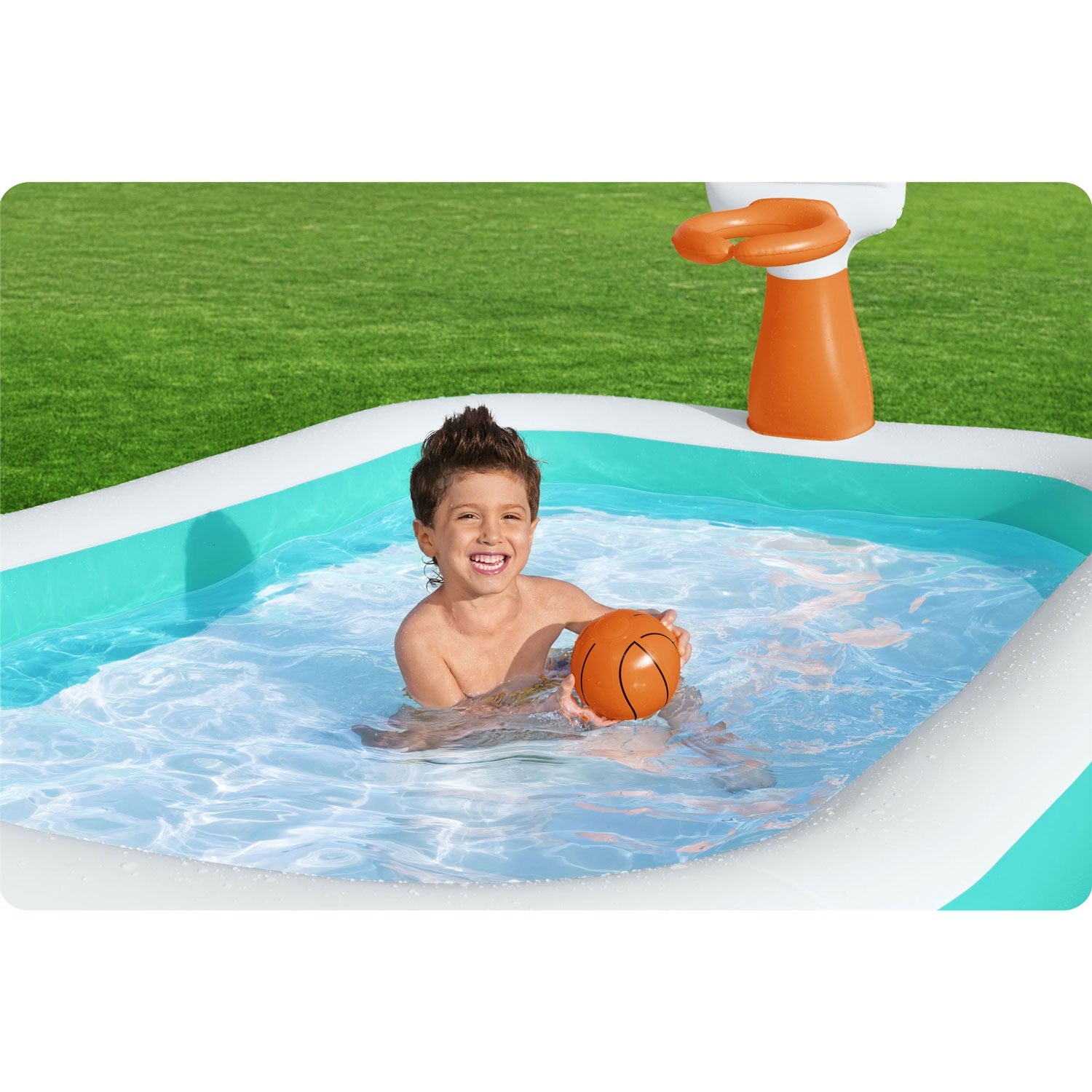 Dunk'N Splash 251 cm x 168 cm x 102 cm pučiamasis baseinas