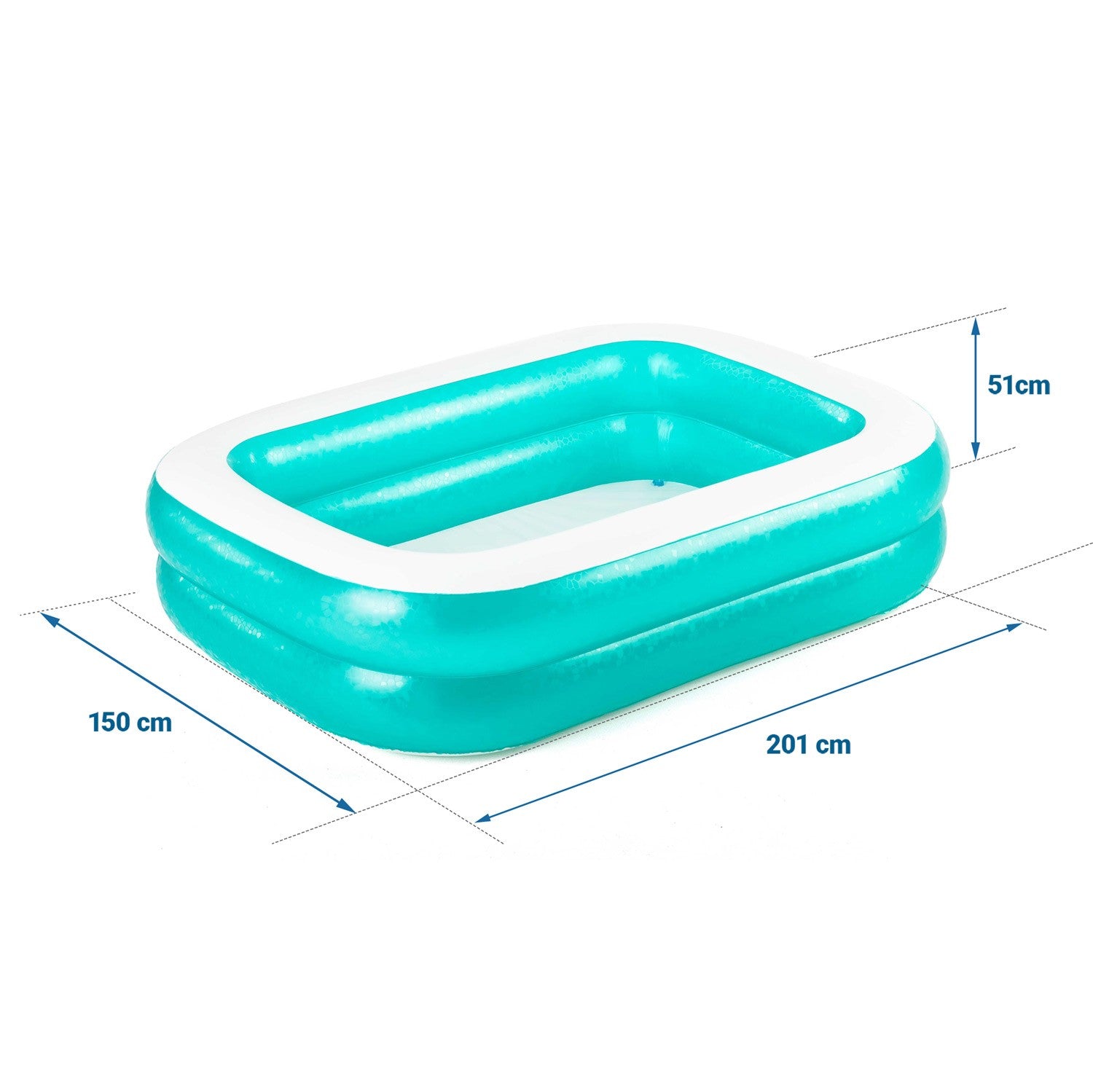 Šeimos pučiamasis baseinas 201 x 150 x 51 cm Bestway 54005