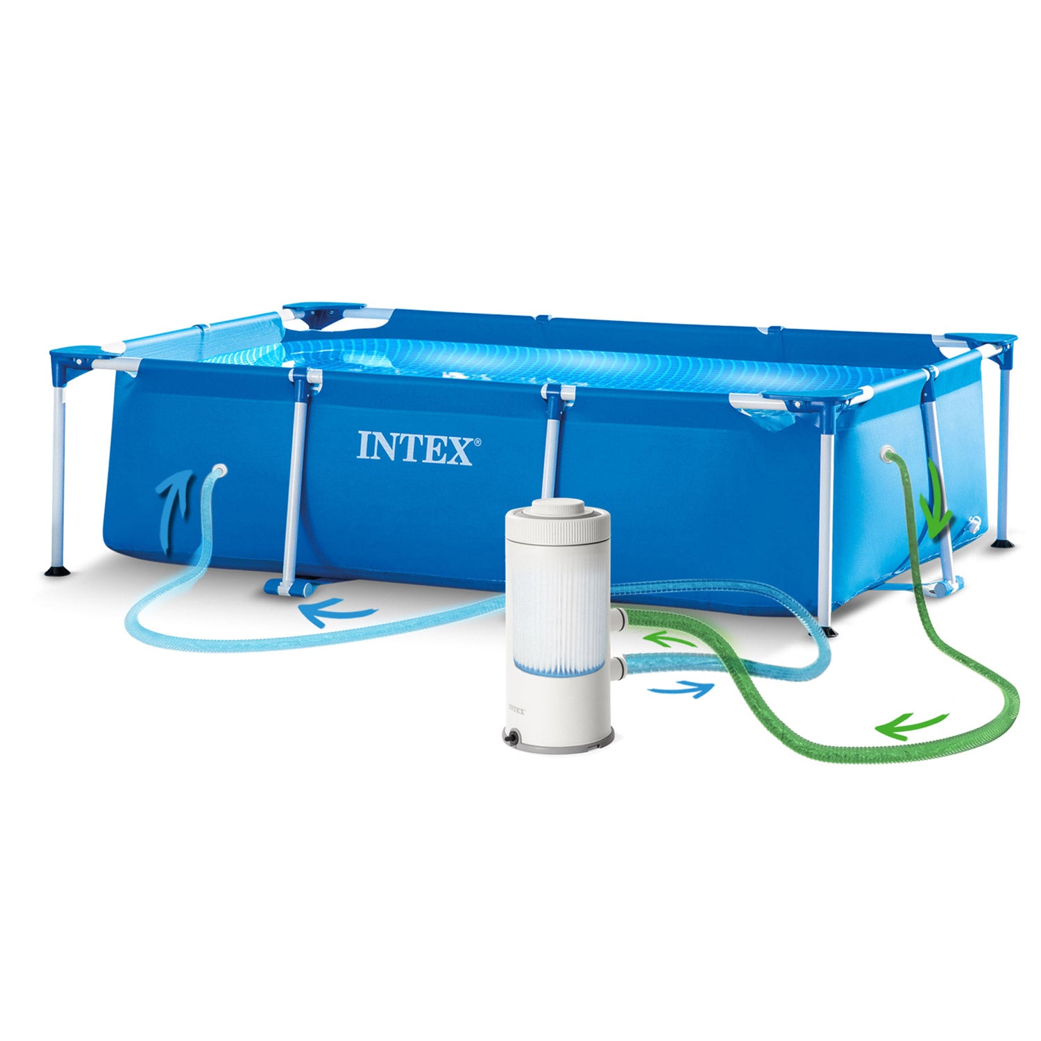 300 x 200 x 75 cm 15v1 INTEX 28272 karkasinis baseinas