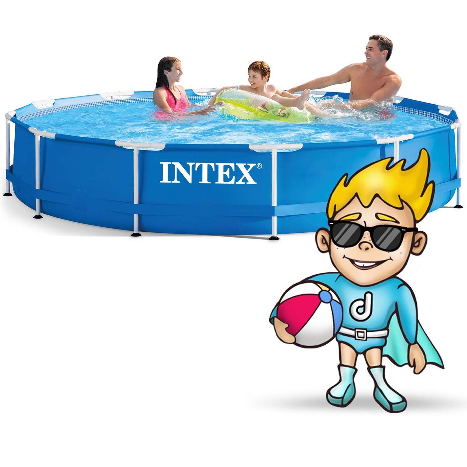 366 x 76 cm 10v1 INTEX 28212 karkasinis sodo baseinas