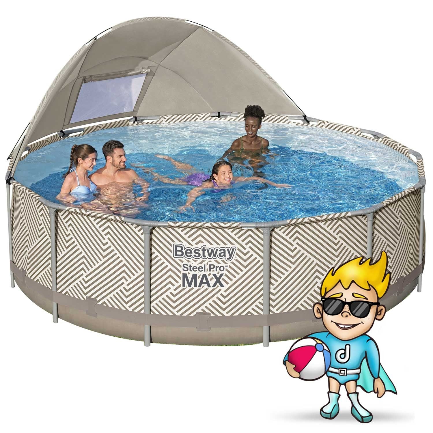 396 x 107 cm 11w1 Bestway 561FY stogo baseinas