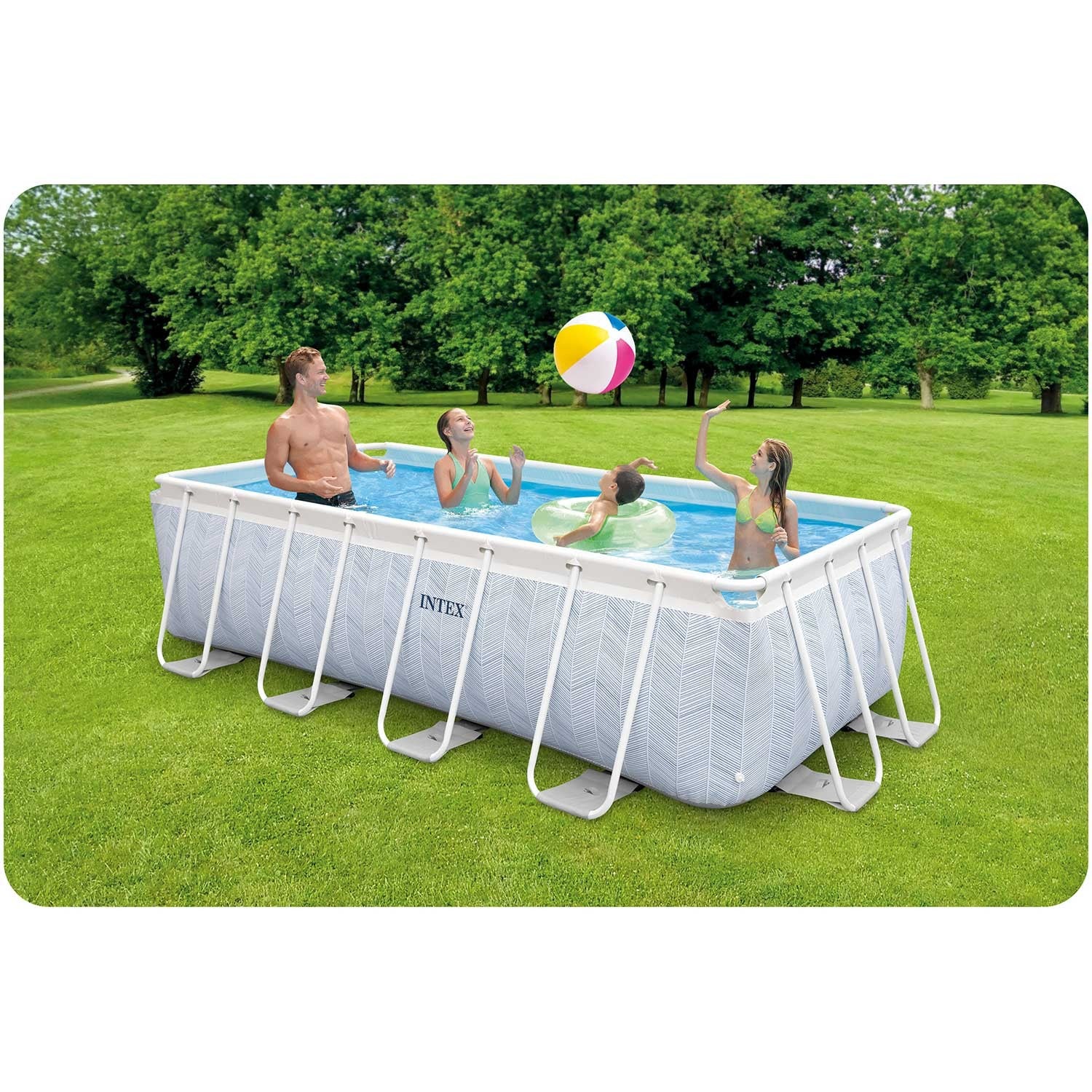 400 x 200 x 100 cm karkasinis lauko baseinas, 18v1 INTEX 26780 komplektas