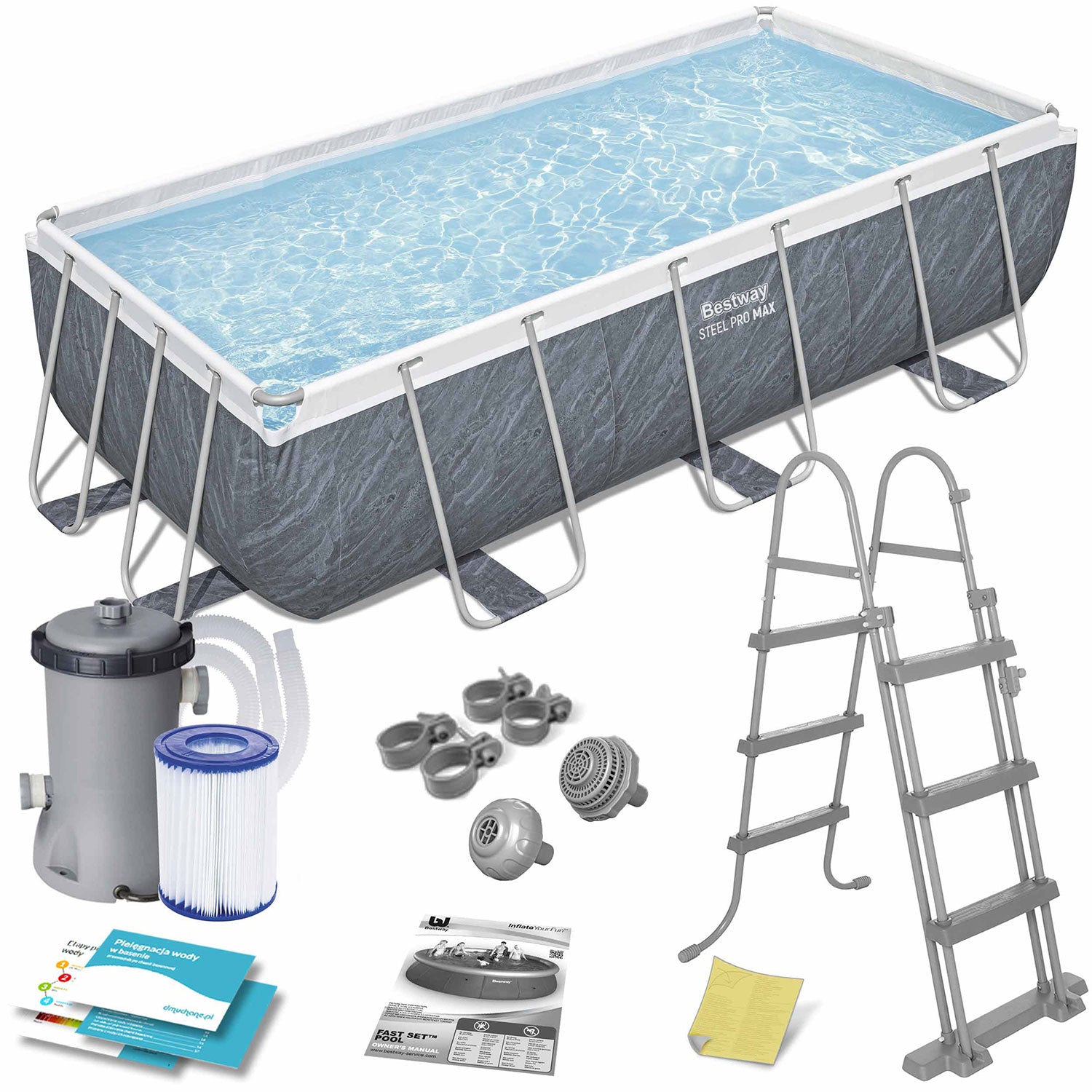 Bestway 56721 baseinas su stogu 404x201x100 cm (11w1)