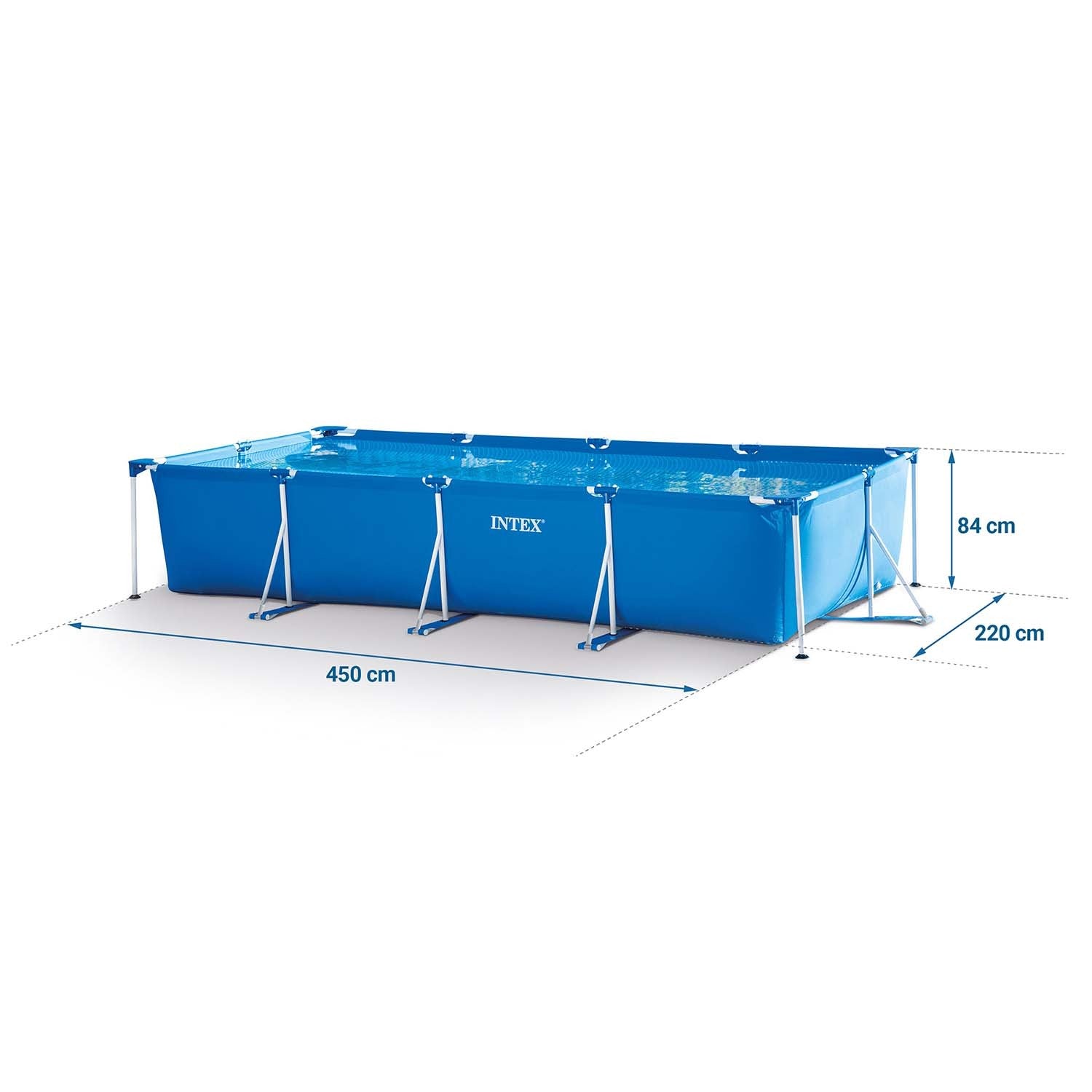 Stiklinis sodo baseinas 450 x 220 x 84 cm 15v1 INTEX 28273