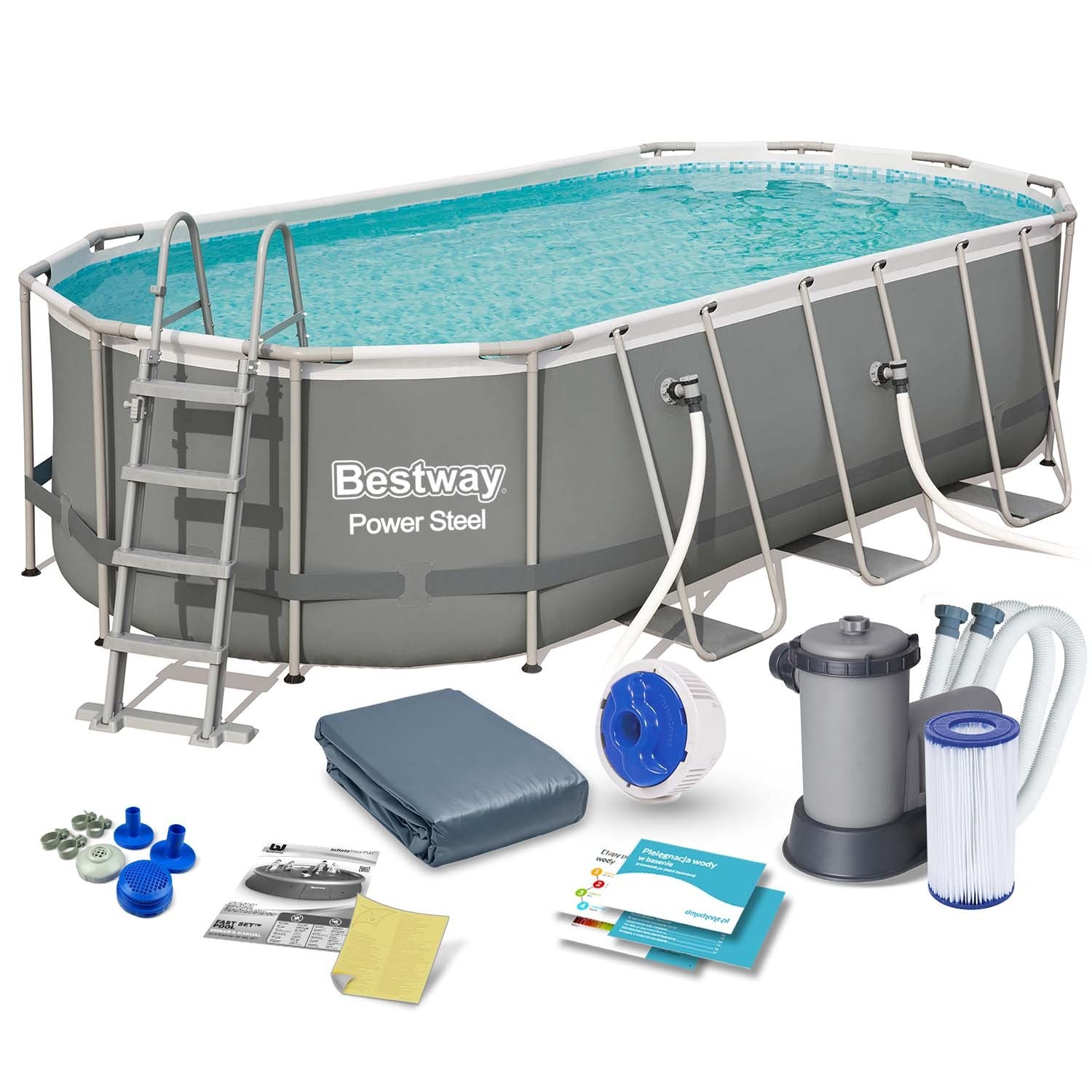 549 x 274 x 122 cm 12v1 Bestway 56710 karkasinis baseinas