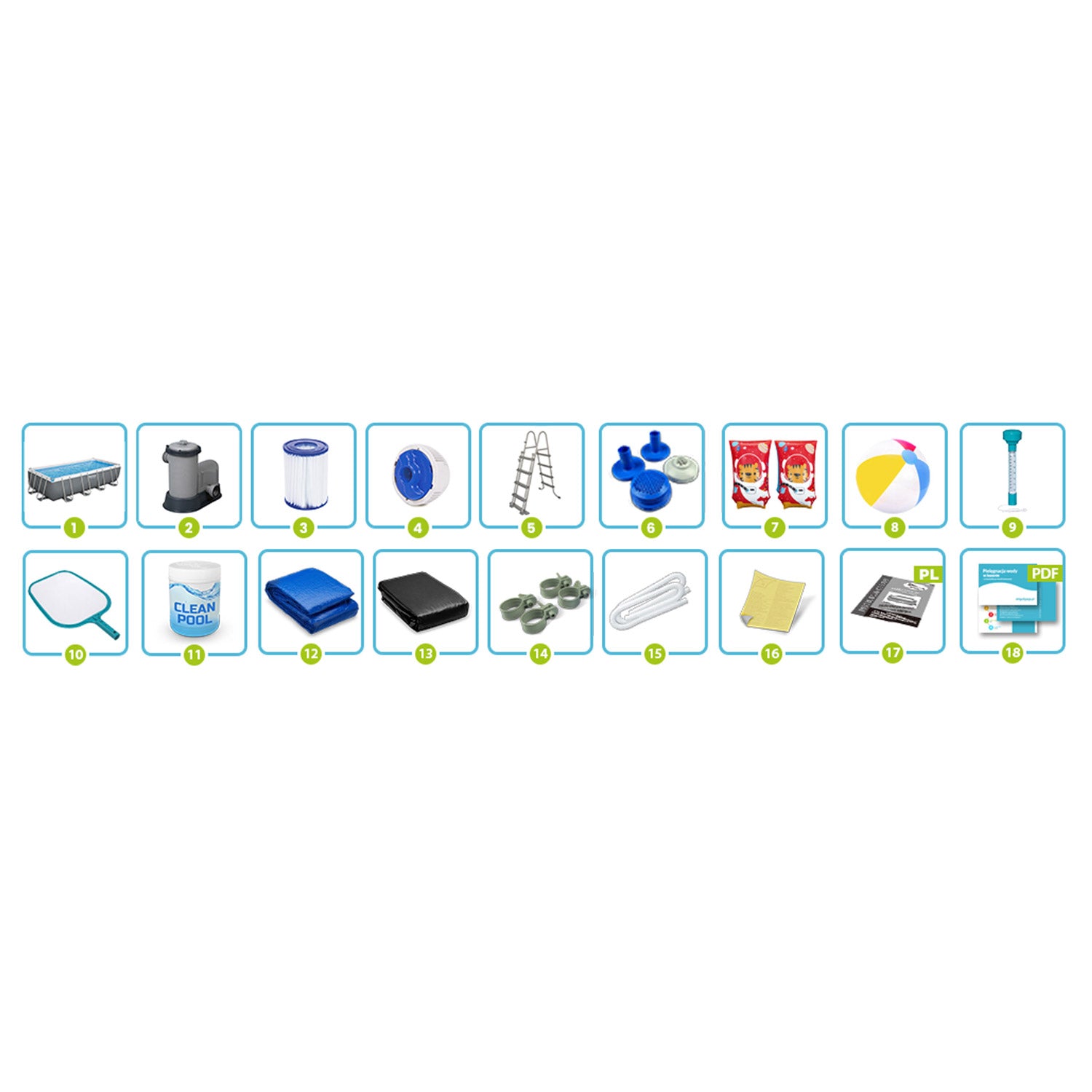 549 x 274 x 122 cm 17w1 Bestway 56465 stogo baseinas