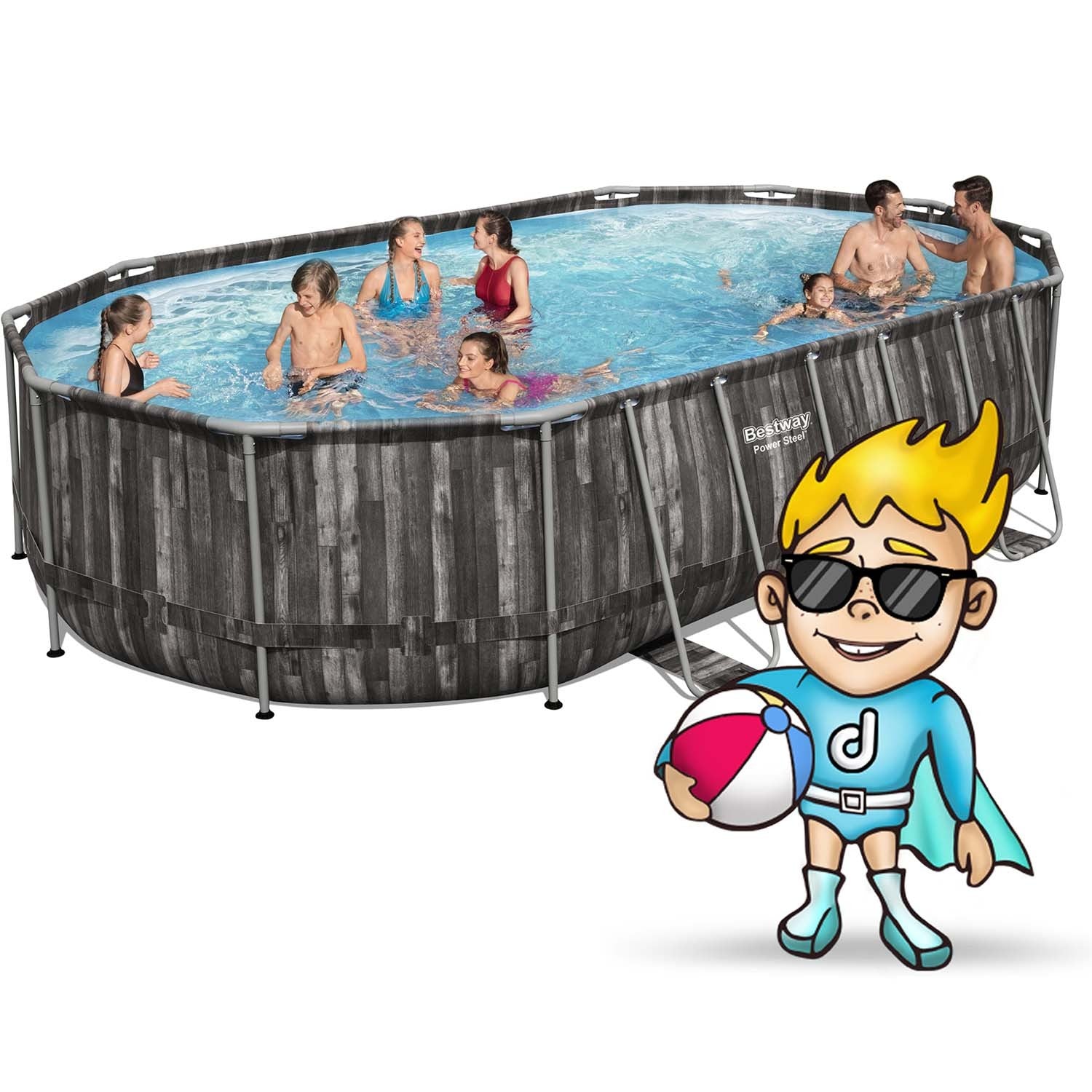 610 x 366 x 122 cm 12v1 Bestway 5611R stogo baseinas