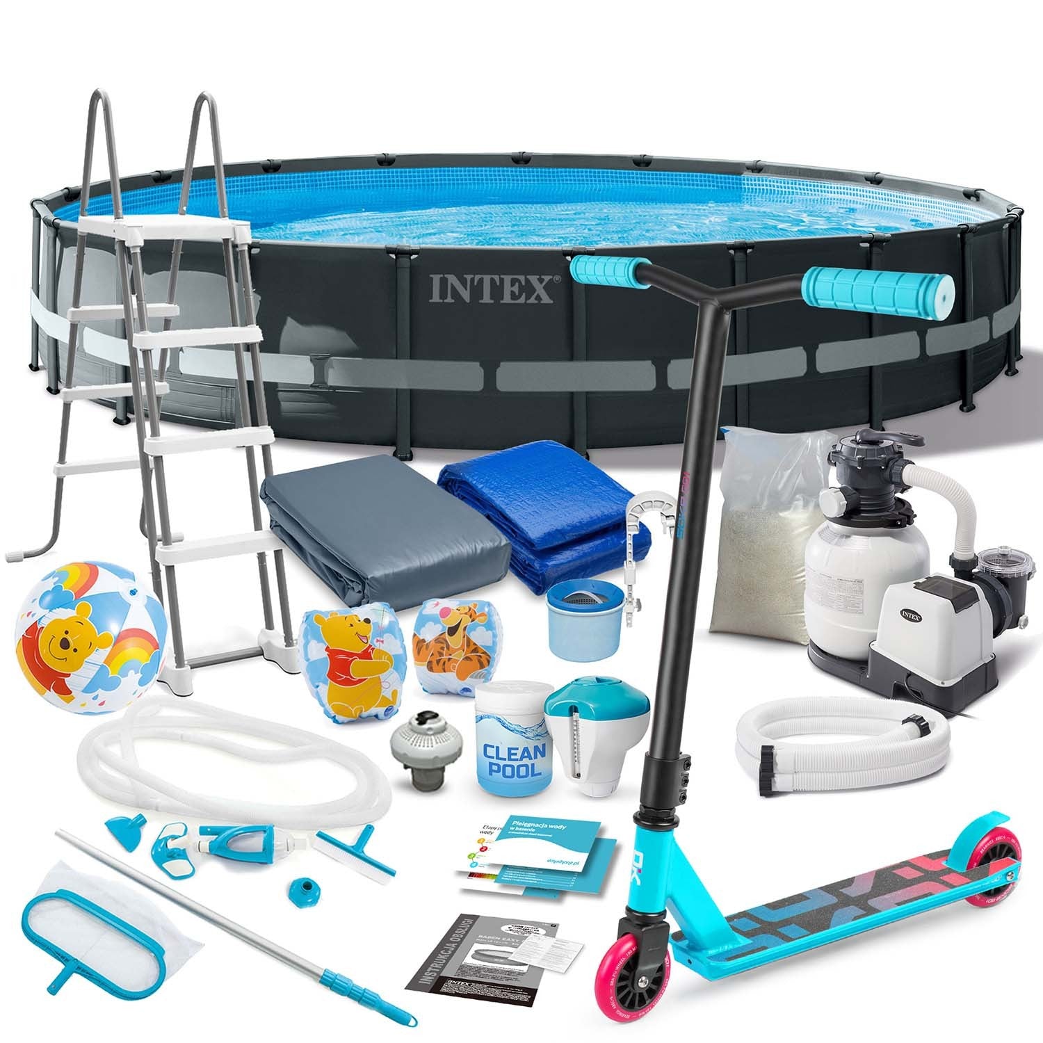 610x122cm 20v1 INTEX 26334 sodas ir nemokamas ratas