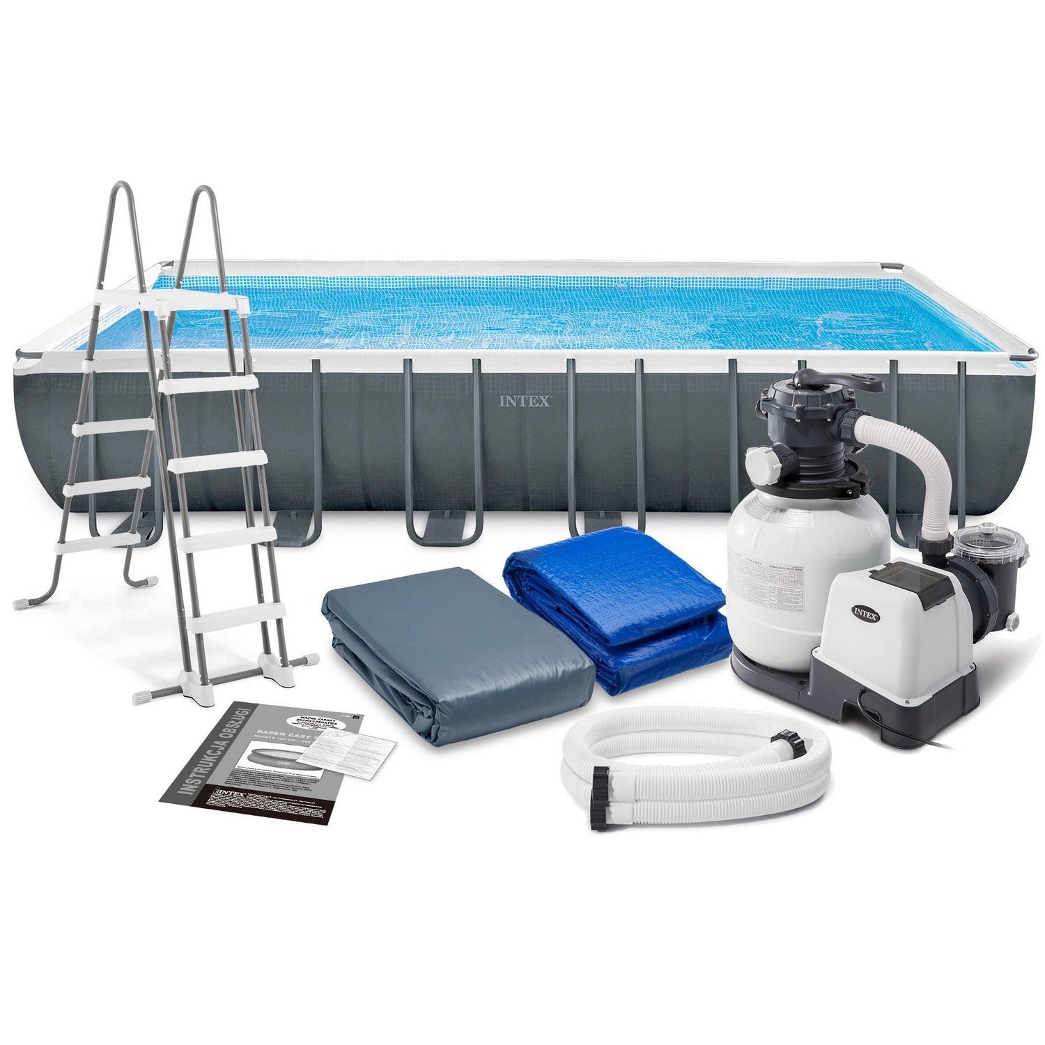 732 x 366 x 132 cm 9v1 strypai iš staklo INTEX 26364